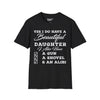 Yes I Do Have a Beautiful Daughter Warning Tee