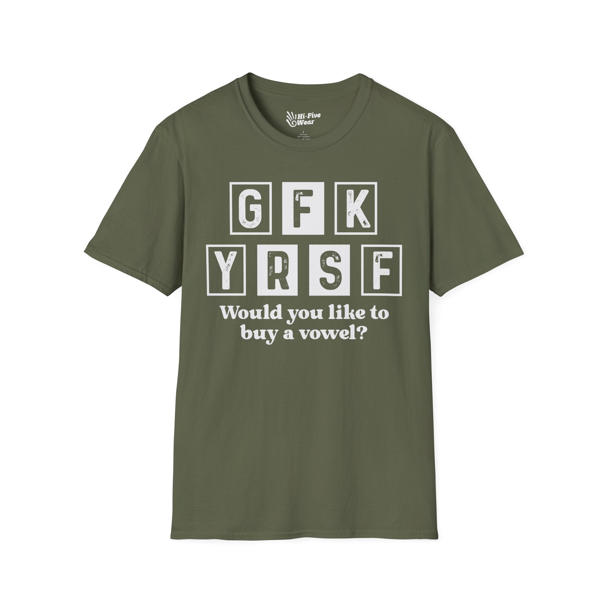 GFK YRSF Would You Like To buy A Vowel? - Unisex Softstyle Tee