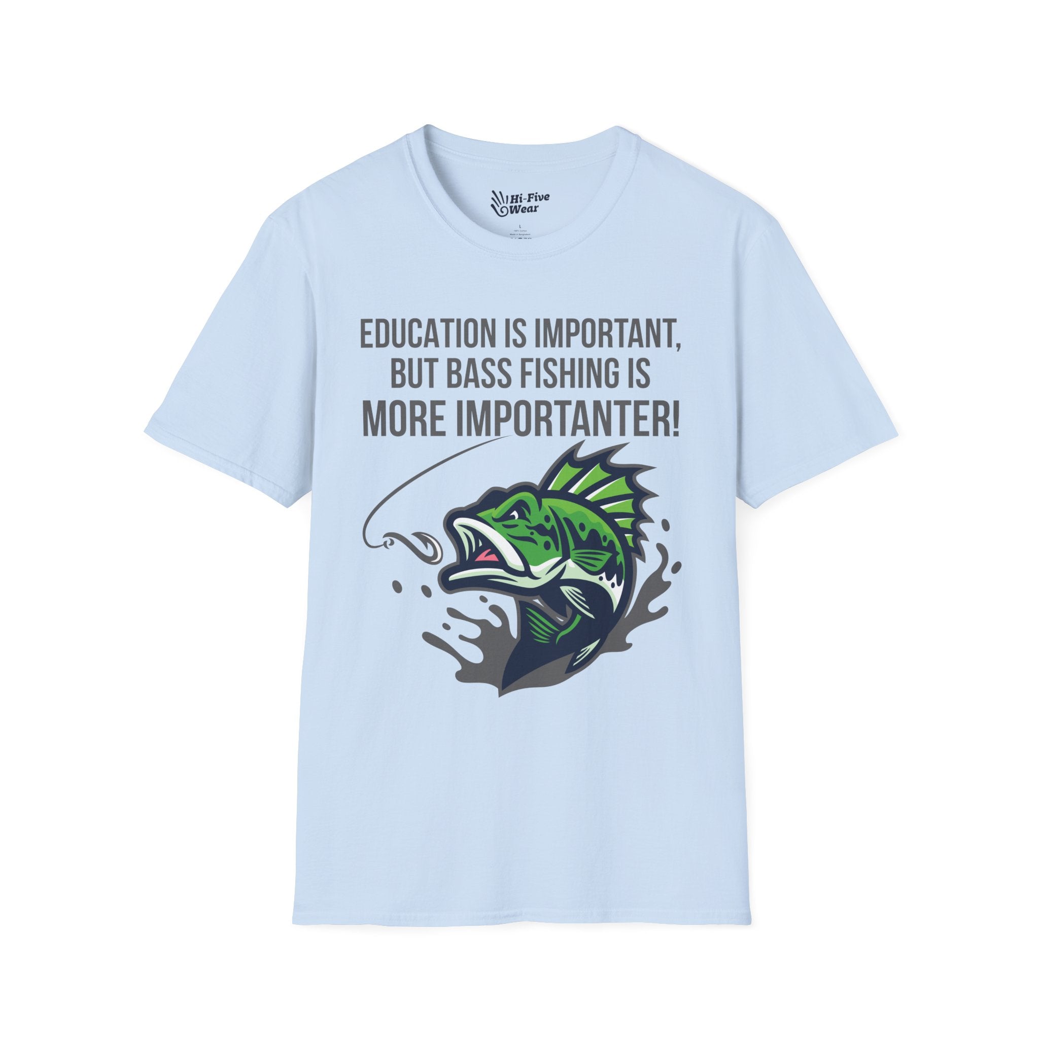 Education Is Important But Bass Fishing Is More Importanter - Unisex Softstyle Tee