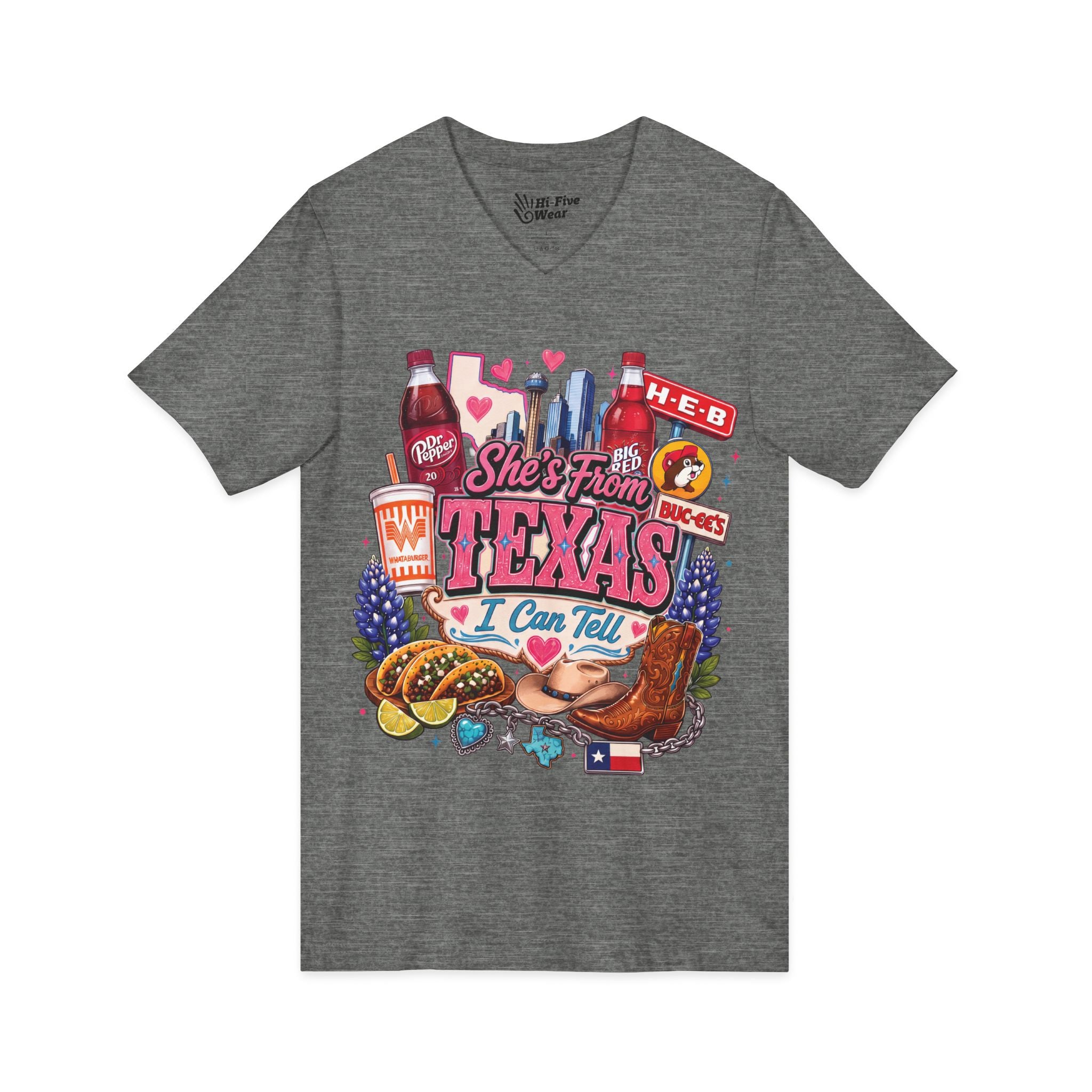 She's From Texas, I Can Tell Premium V-Neck Tee