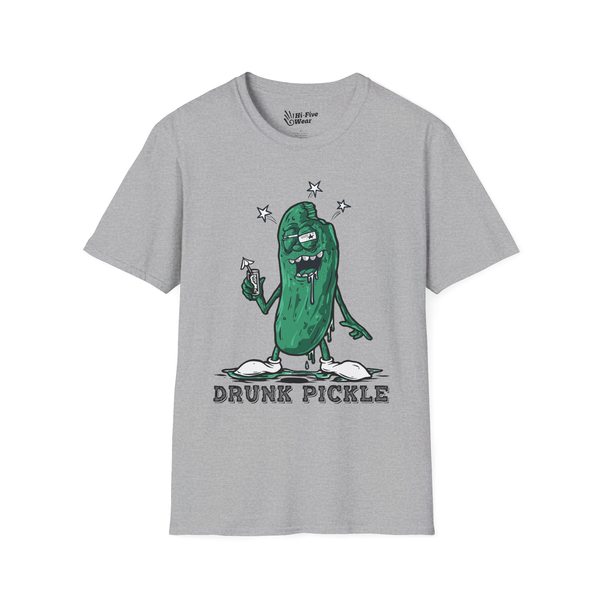 Drunk Pickle Tee graphic t-shirt with funny saying