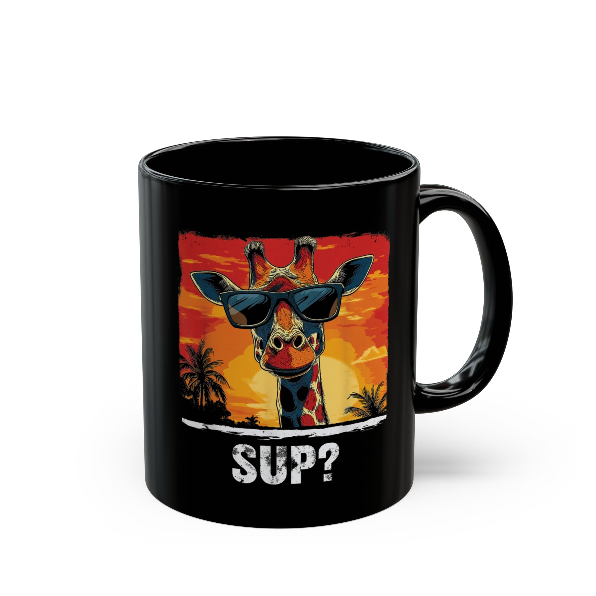 Giraffe Sup! - Coffee Mug (11oz & 15oz) ceramic coffee mug with funny saying