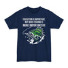 Education Is Important But Bass Fishing Is More Importanter - Big & Tall Tee graphic t-shirt with funny saying