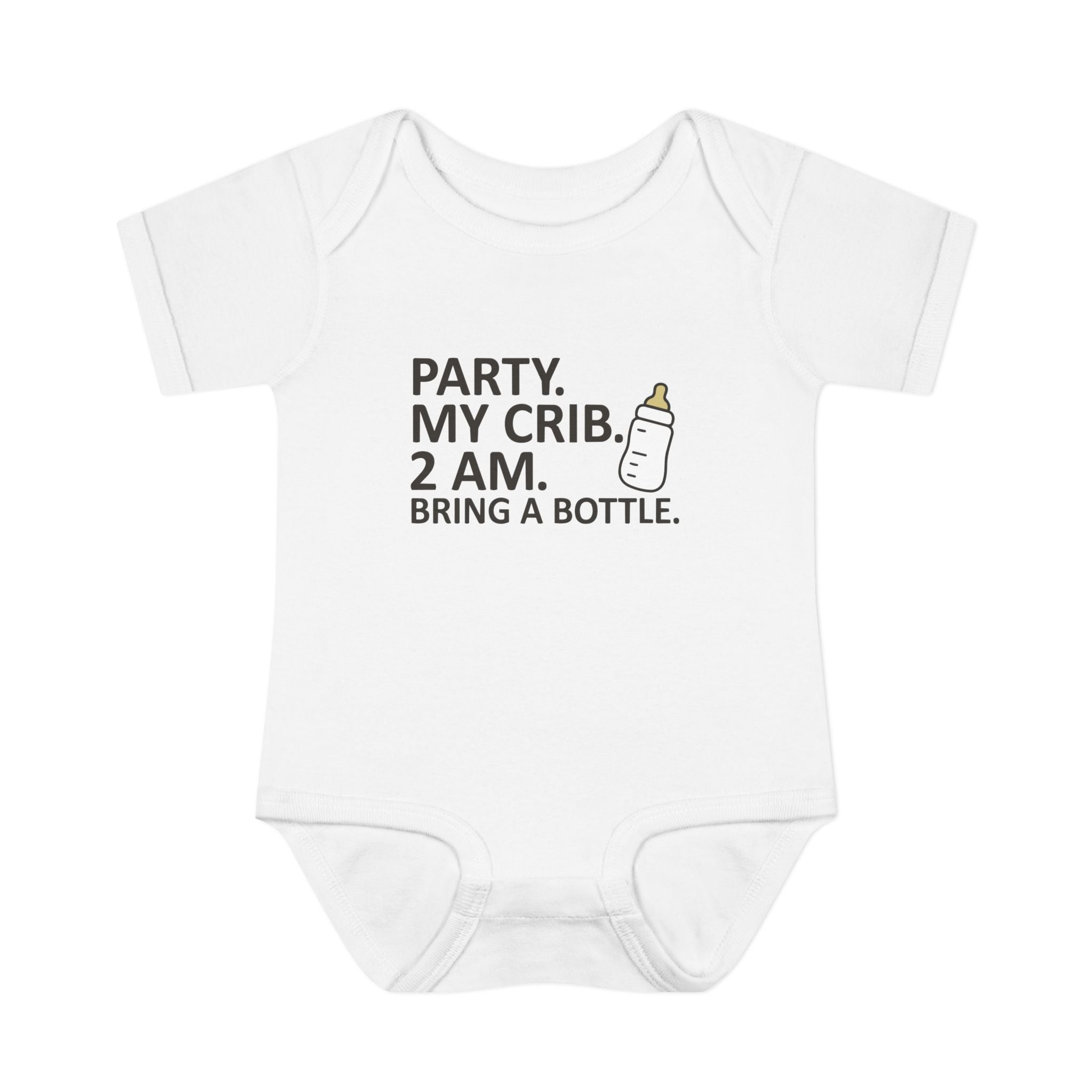 Party. 2am My Crib. Bring A Bottle. Baby Onesie