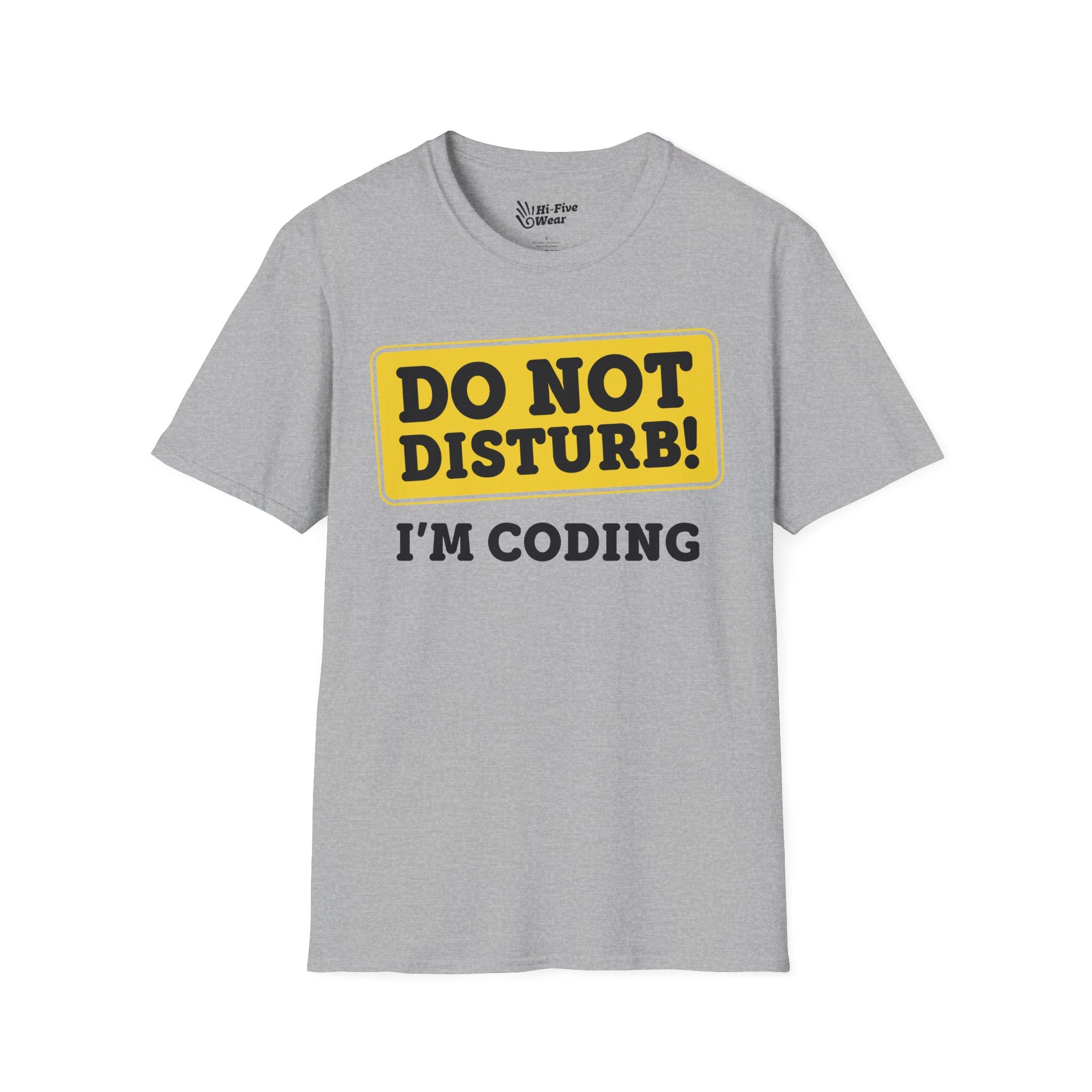 Do Not Disturb, I'm Coding Tee graphic t-shirt with funny saying