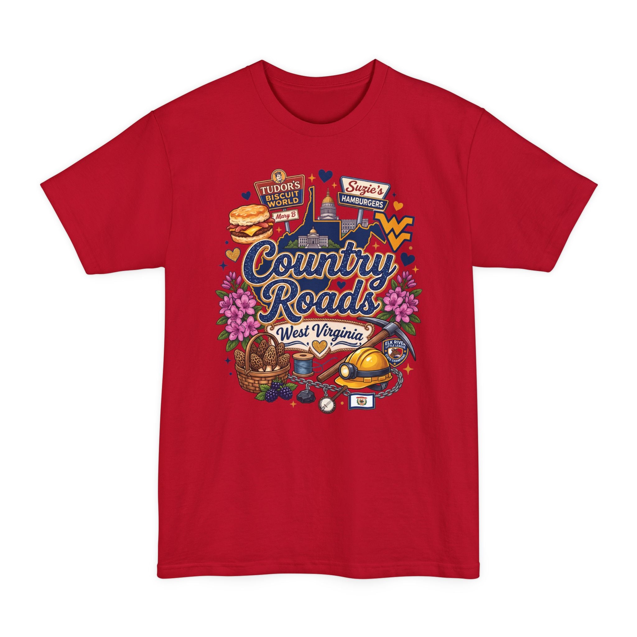 Country Roads West Virginia - Big & Tall Tee