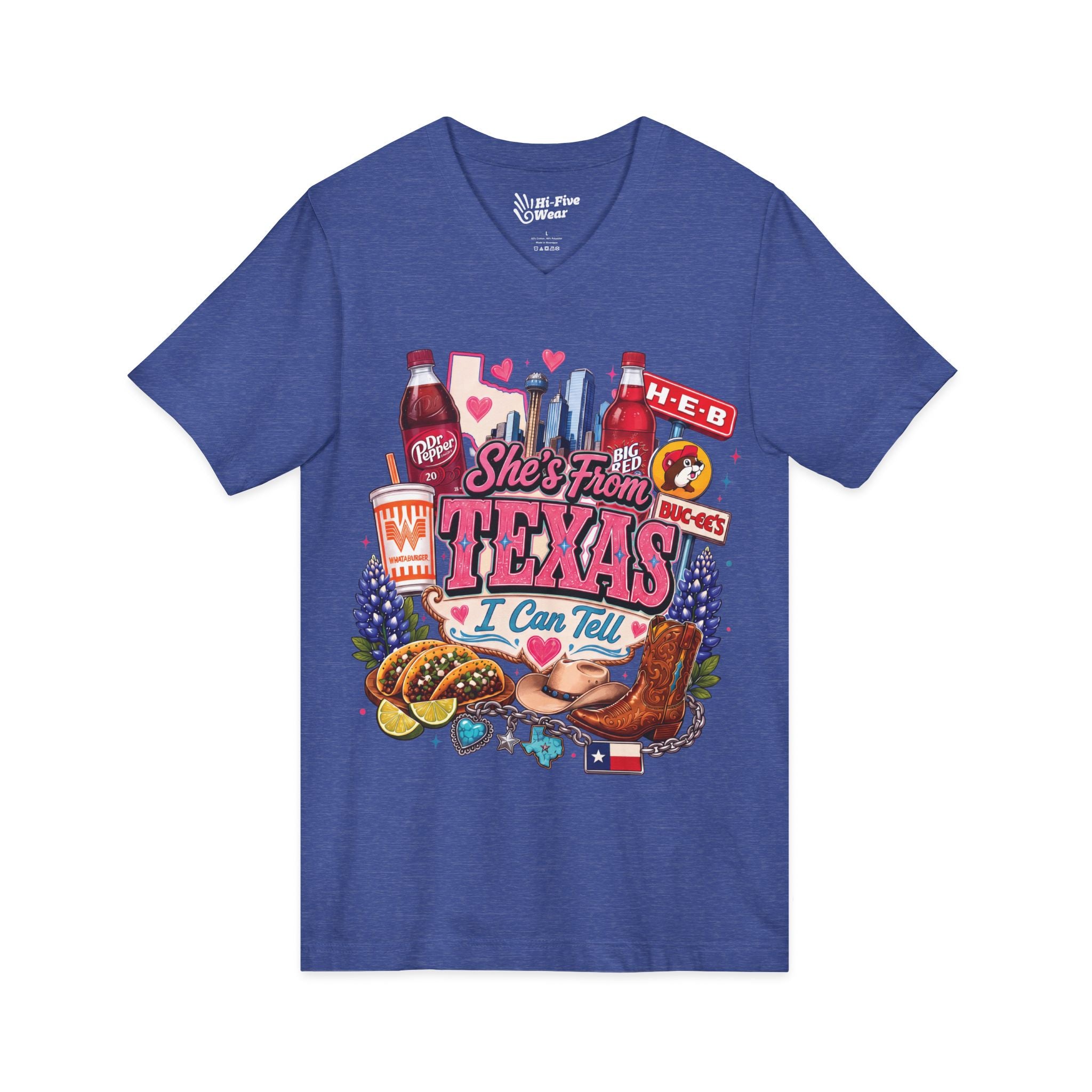 She's From Texas, I Can Tell Premium V-Neck Tee