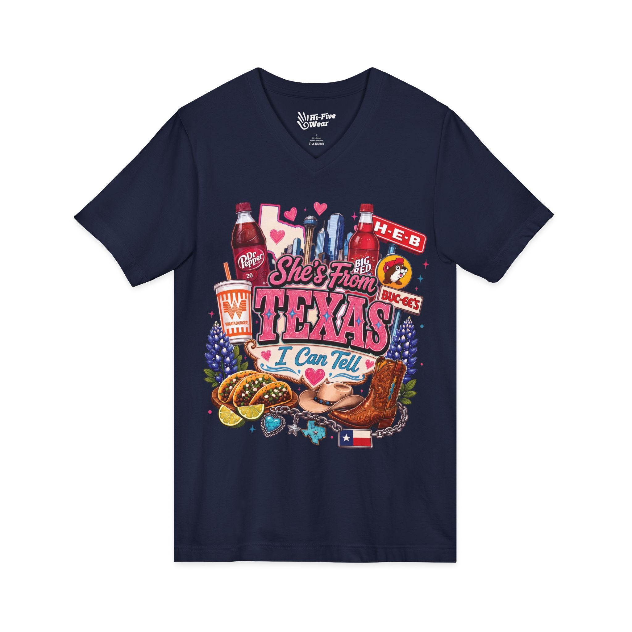 She's From Texas, I Can Tell Premium V-Neck Tee