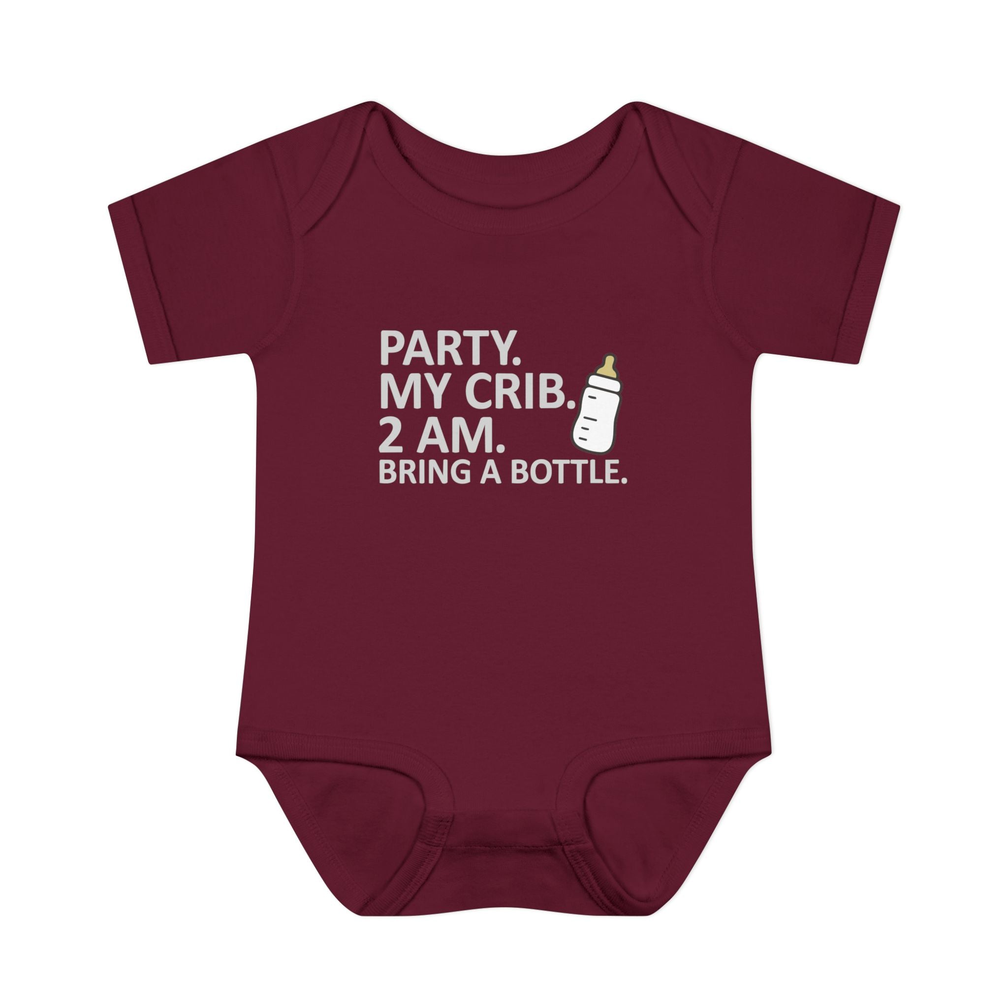 Party. 2am My Crib. Bring A Bottle. Baby Onesie