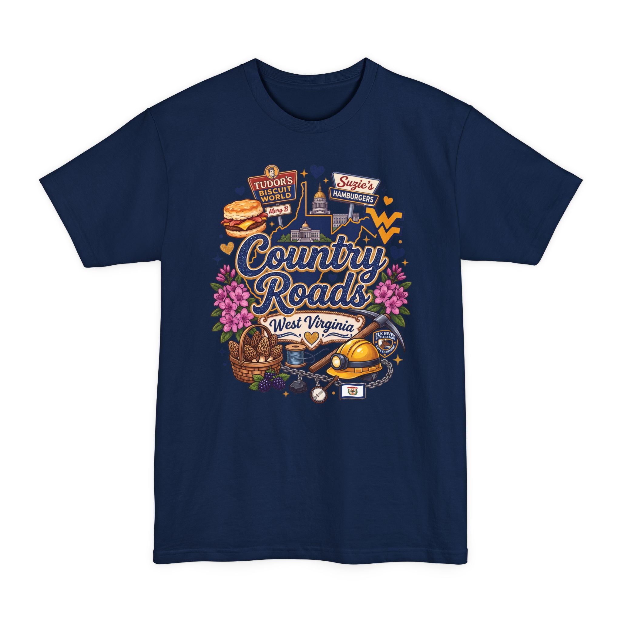 Country Roads West Virginia - Big & Tall Tee