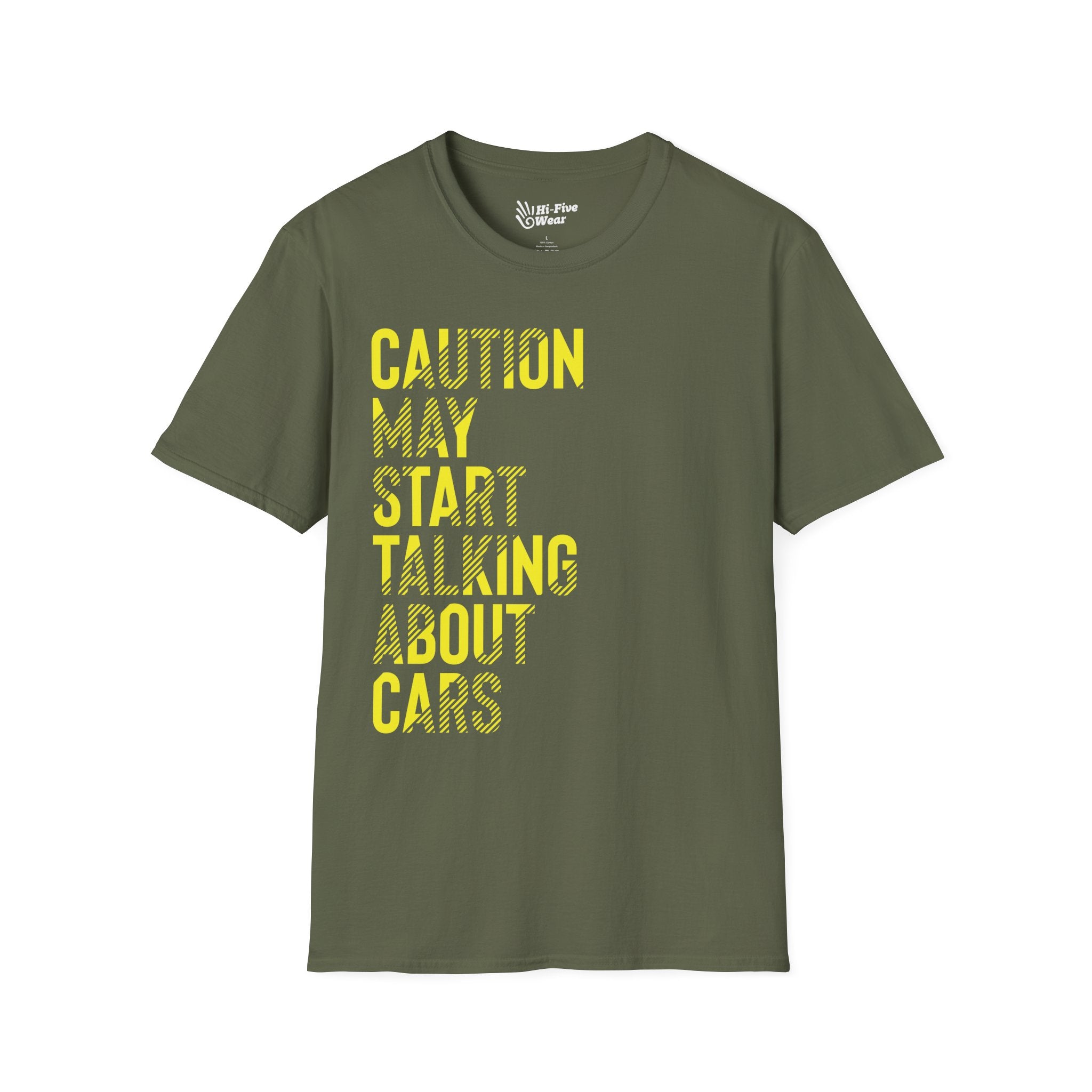 Caution May Start Talking About Cars - Unisex Softstyle Tee