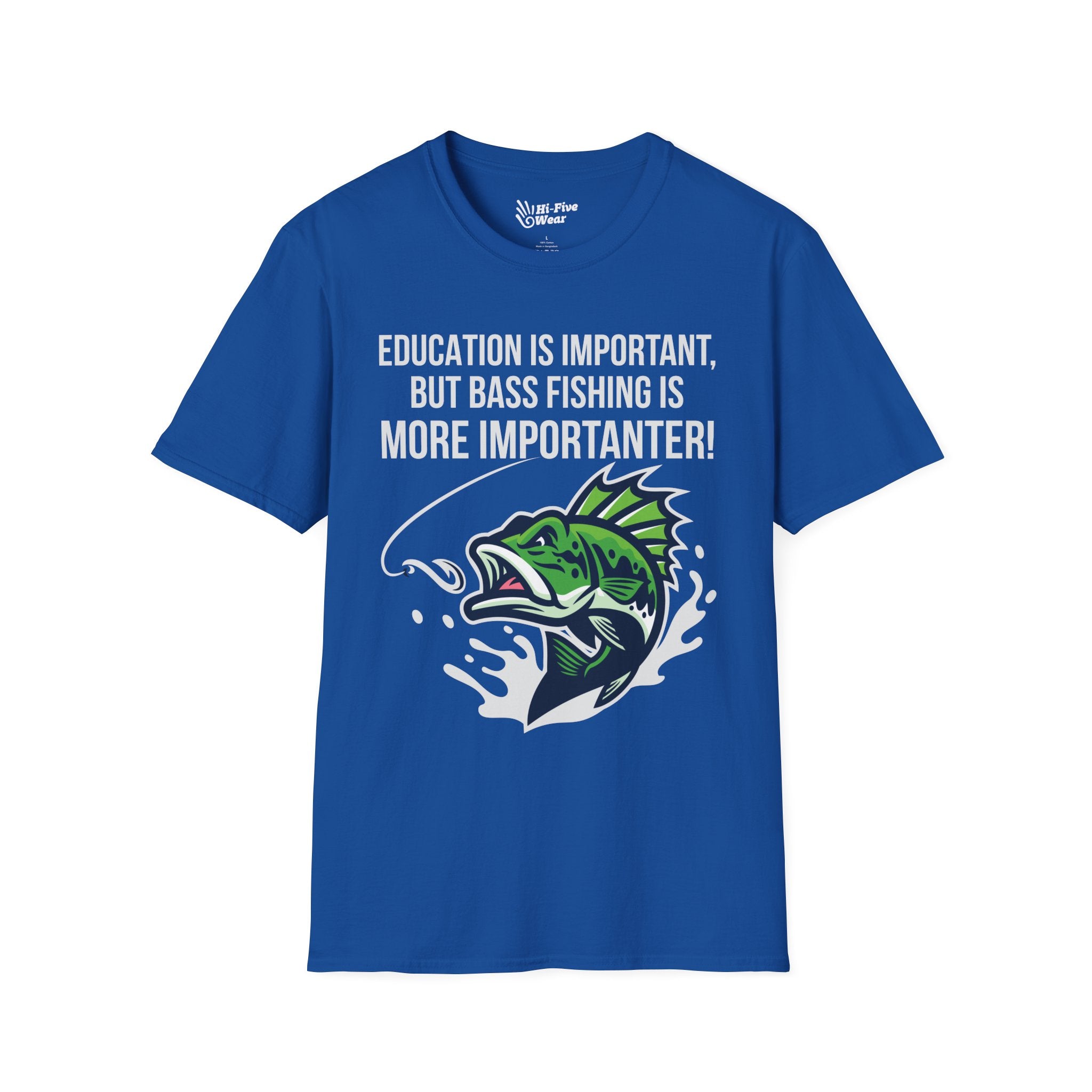 Education Is Important But Bass Fishing Is More Importanter - Unisex Softstyle Tee