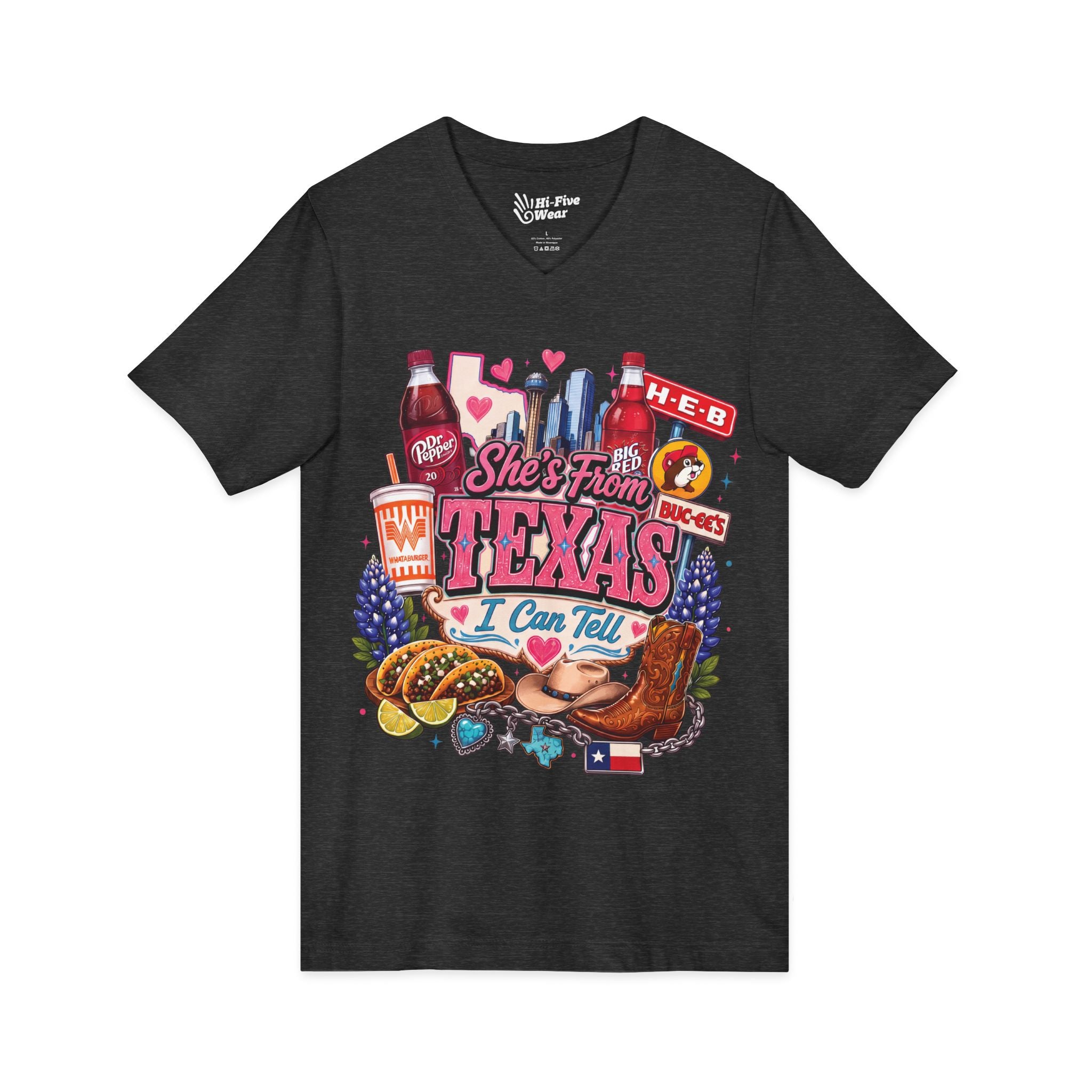 She's From Texas, I Can Tell Premium V-Neck Tee