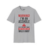 WARNING, I'm An Asshole Tee graphic t-shirt with funny saying