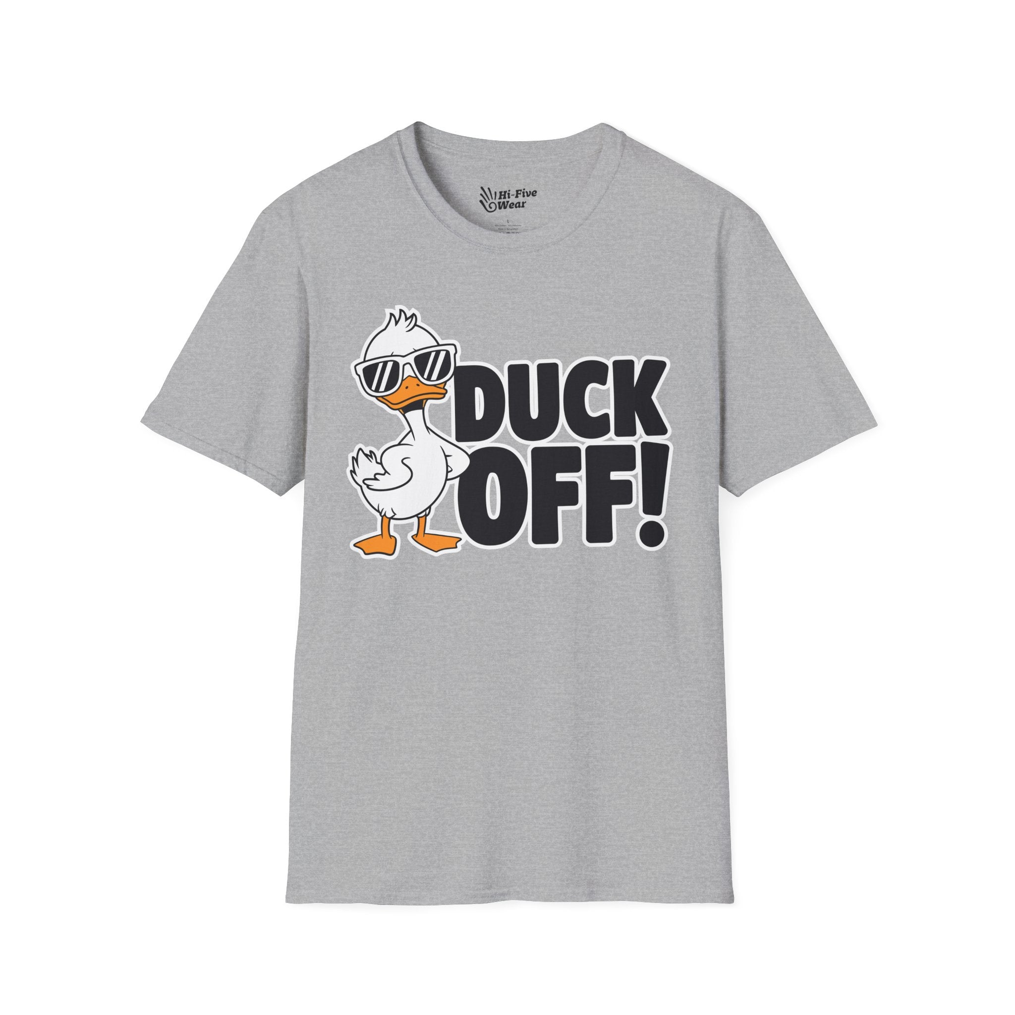 Duck Off Tee graphic t-shirt with funny saying