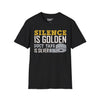 Silence Is Golden, Duct Tape Is Silver Tee graphic t-shirt with funny saying