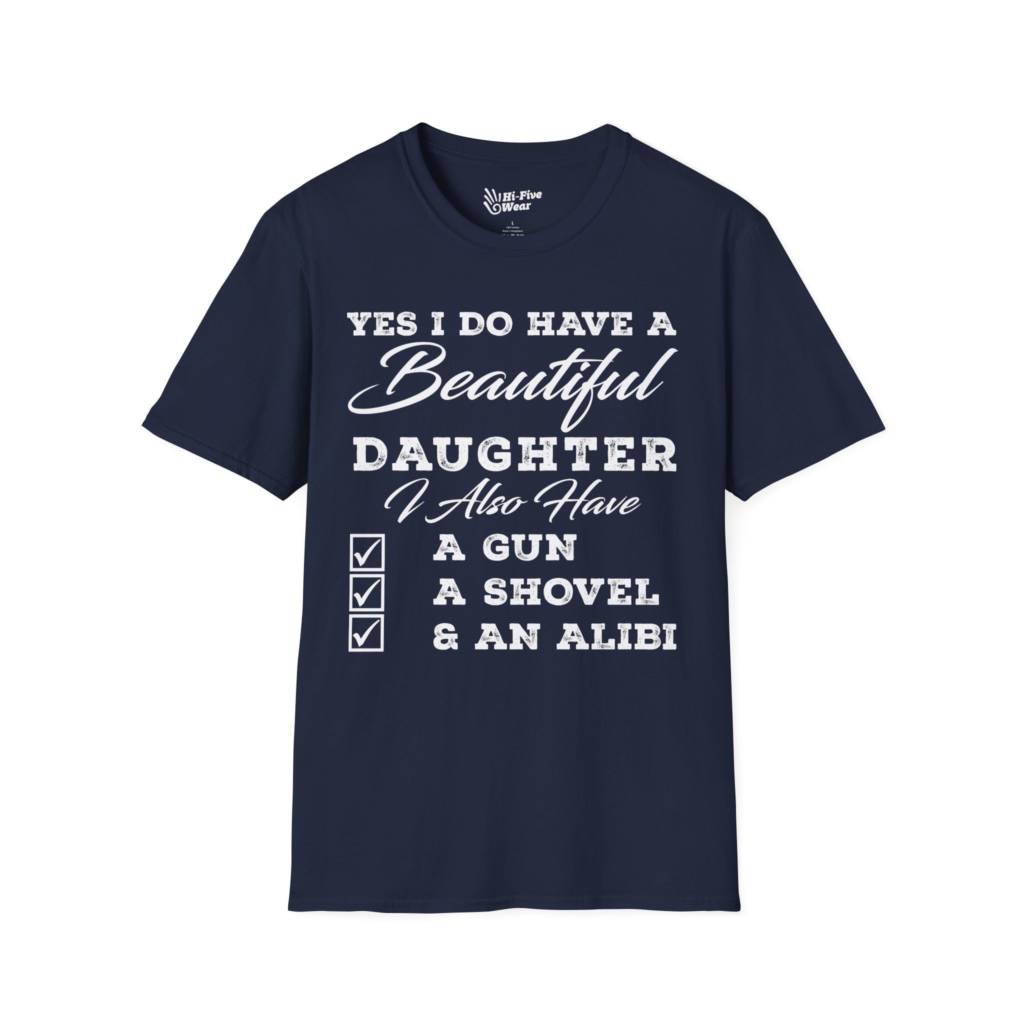 Yes I Do Have a Beautiful Daughter Warning Tee