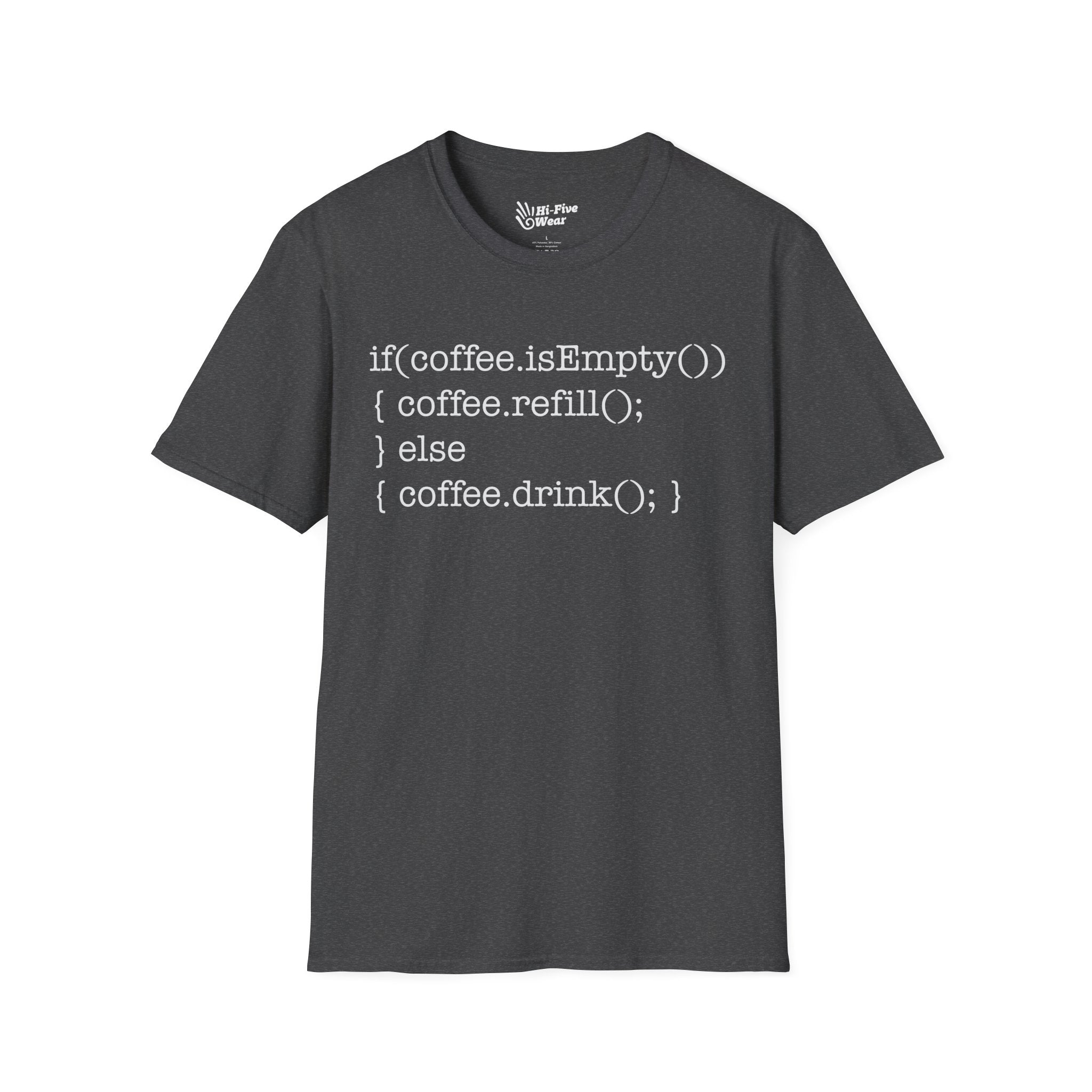 If Coffee Is Empty Coding  - Unisex Softstyle Tee