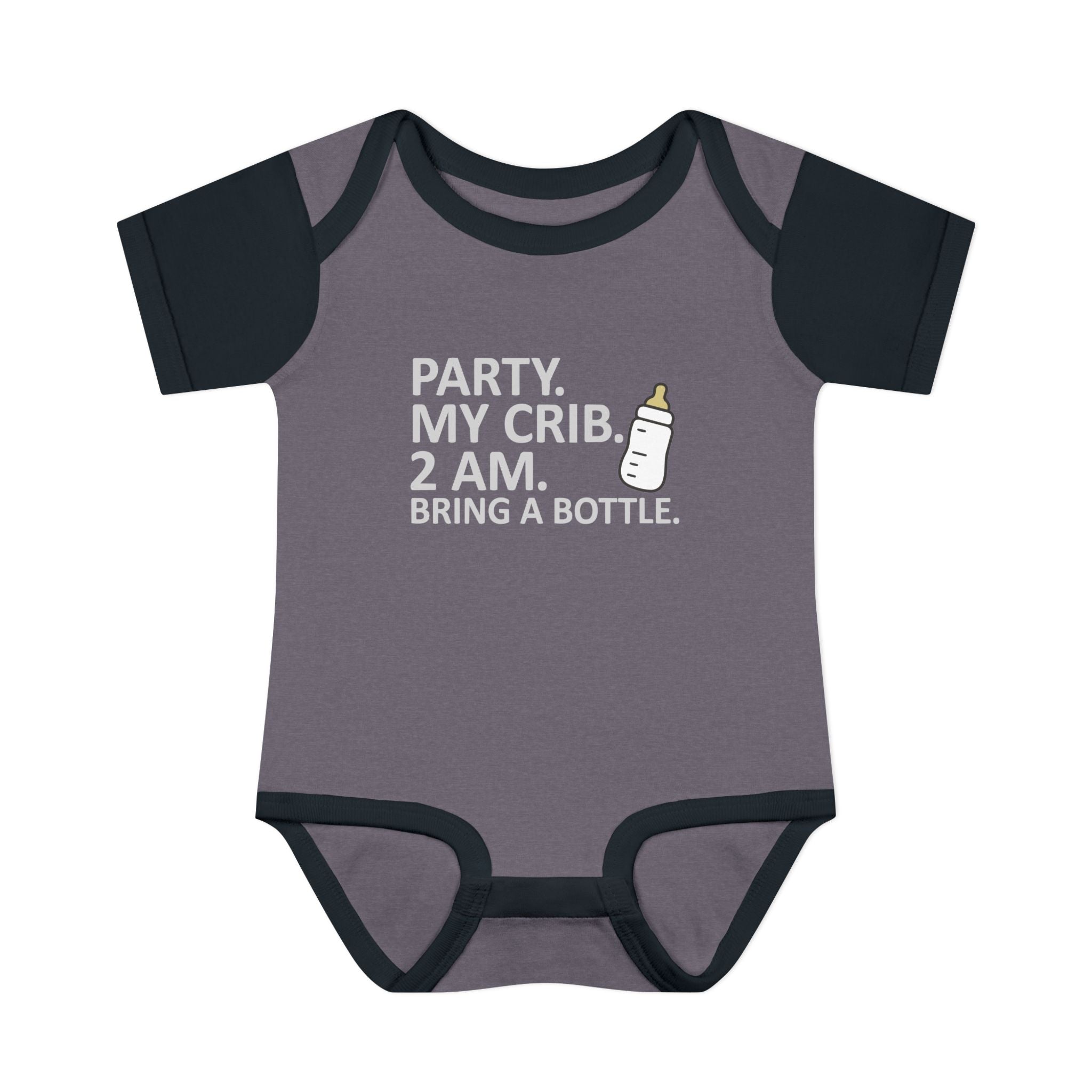 Party. 2am My Crib. Bring A Bottle. Baby Onesie