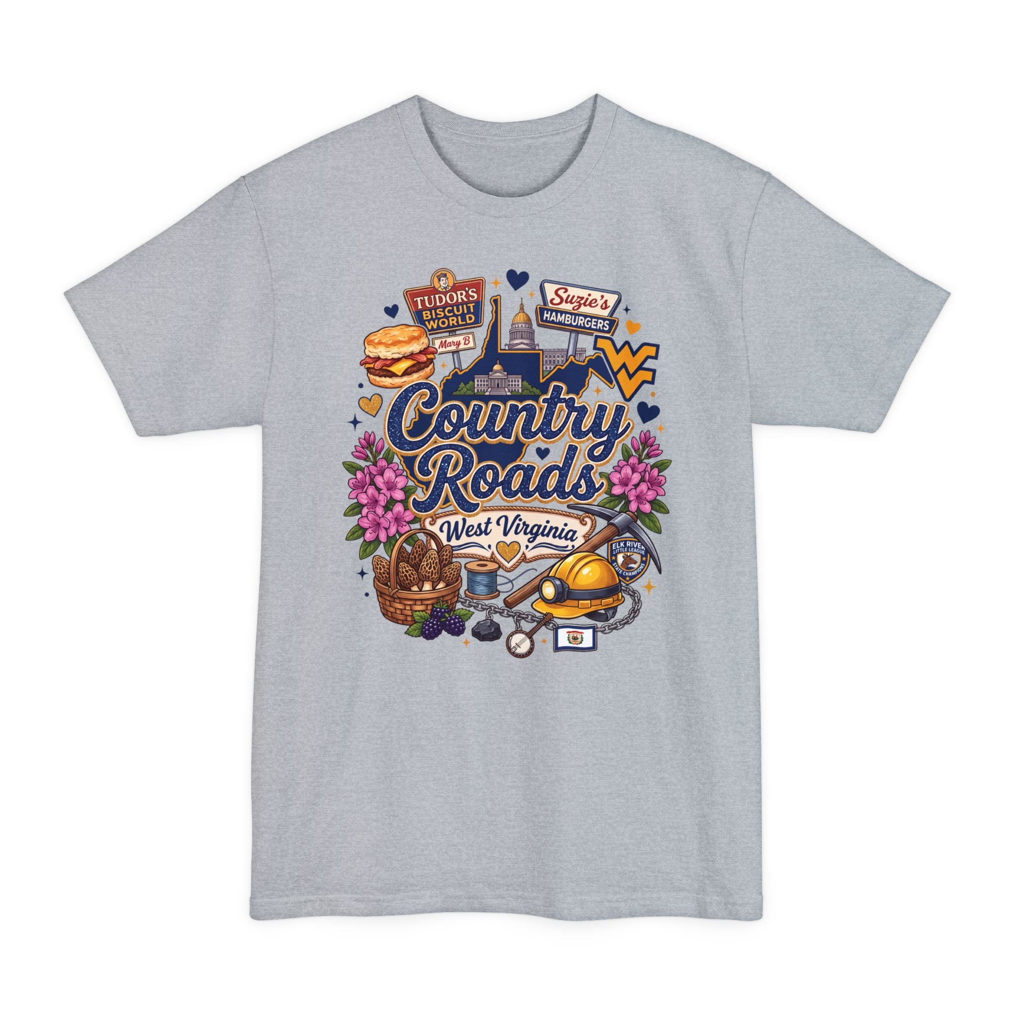 Country Roads West Virginia - Big & Tall Tee