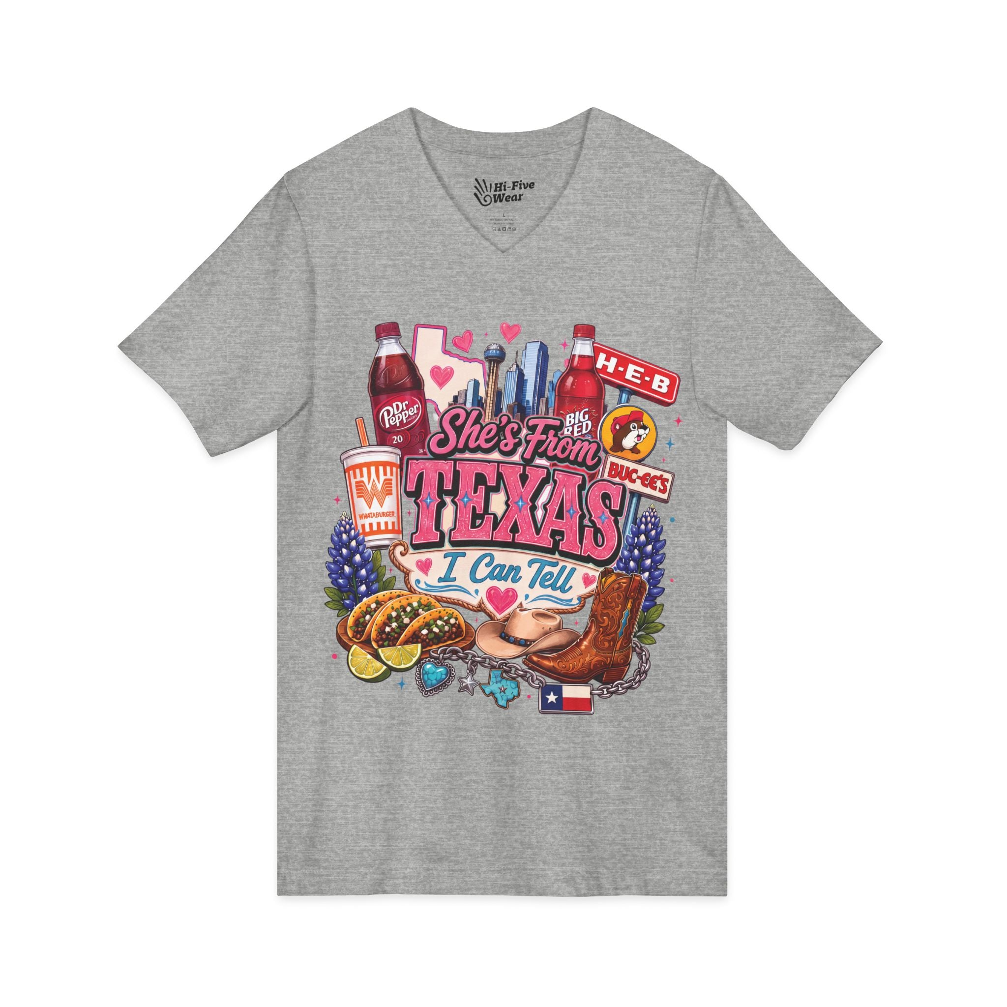 She's From Texas, I Can Tell Premium V-Neck Tee