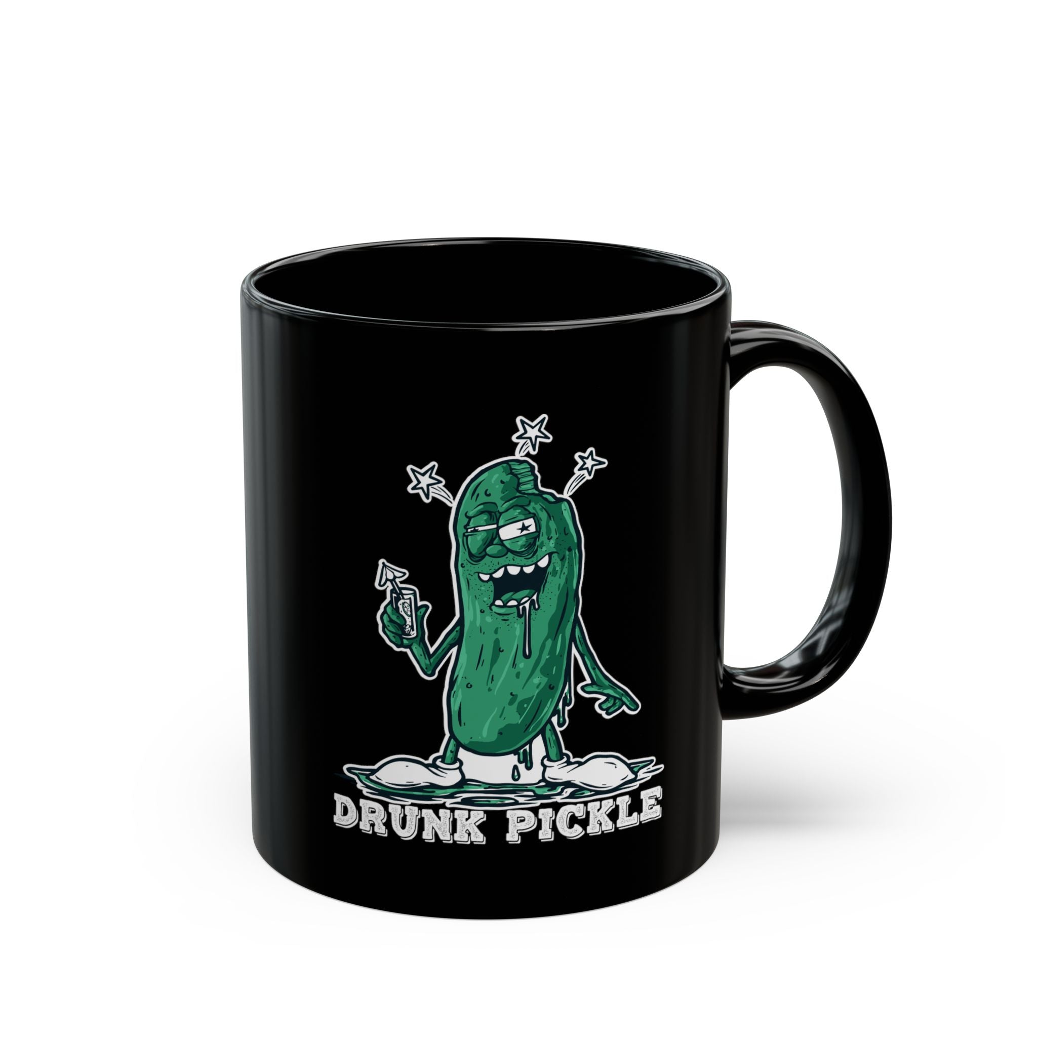 Drunk Pickle - Coffee Mug (11oz & 15oz) ceramic coffee mug with funny saying