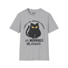 I Don't Like Morning People Tee graphic t-shirt with funny saying