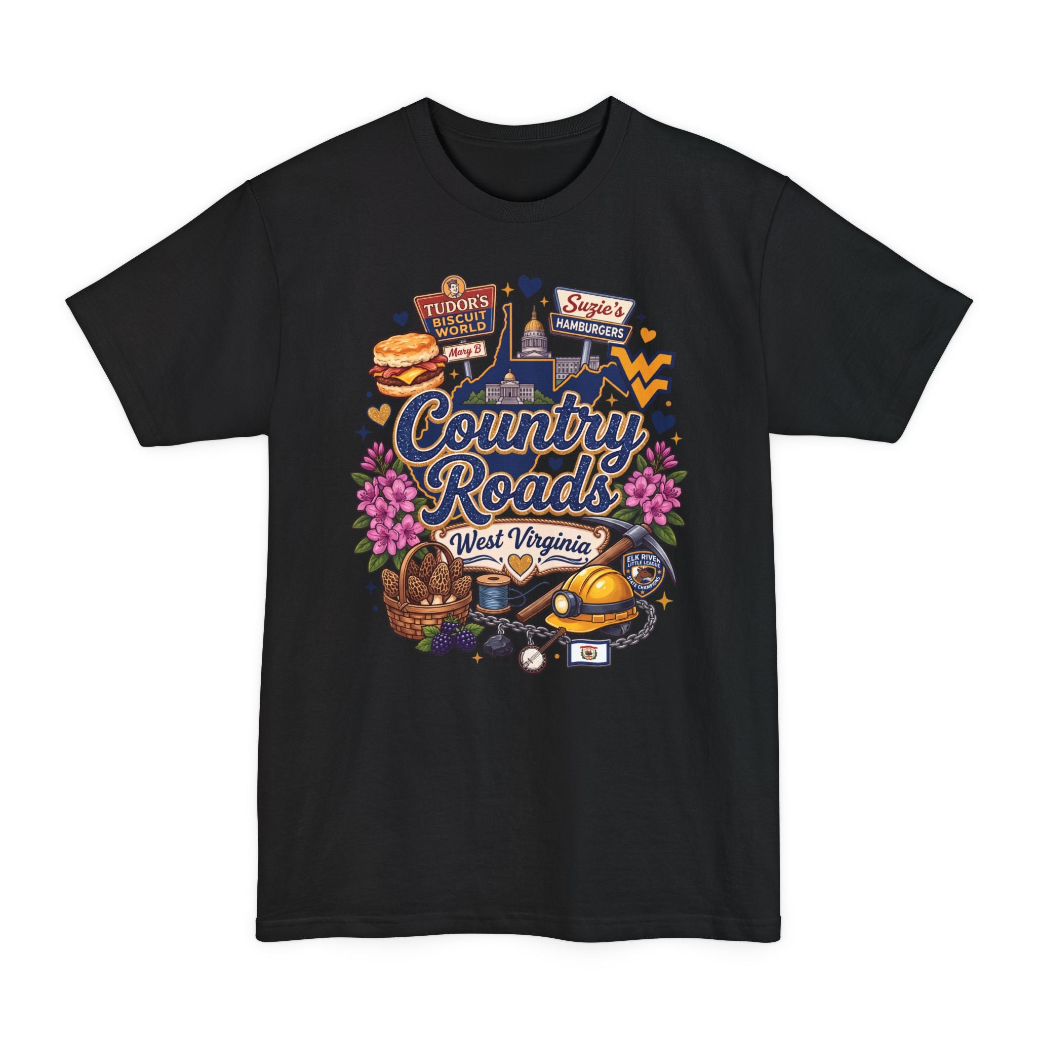 Country Roads West Virginia - Big & Tall Tee
