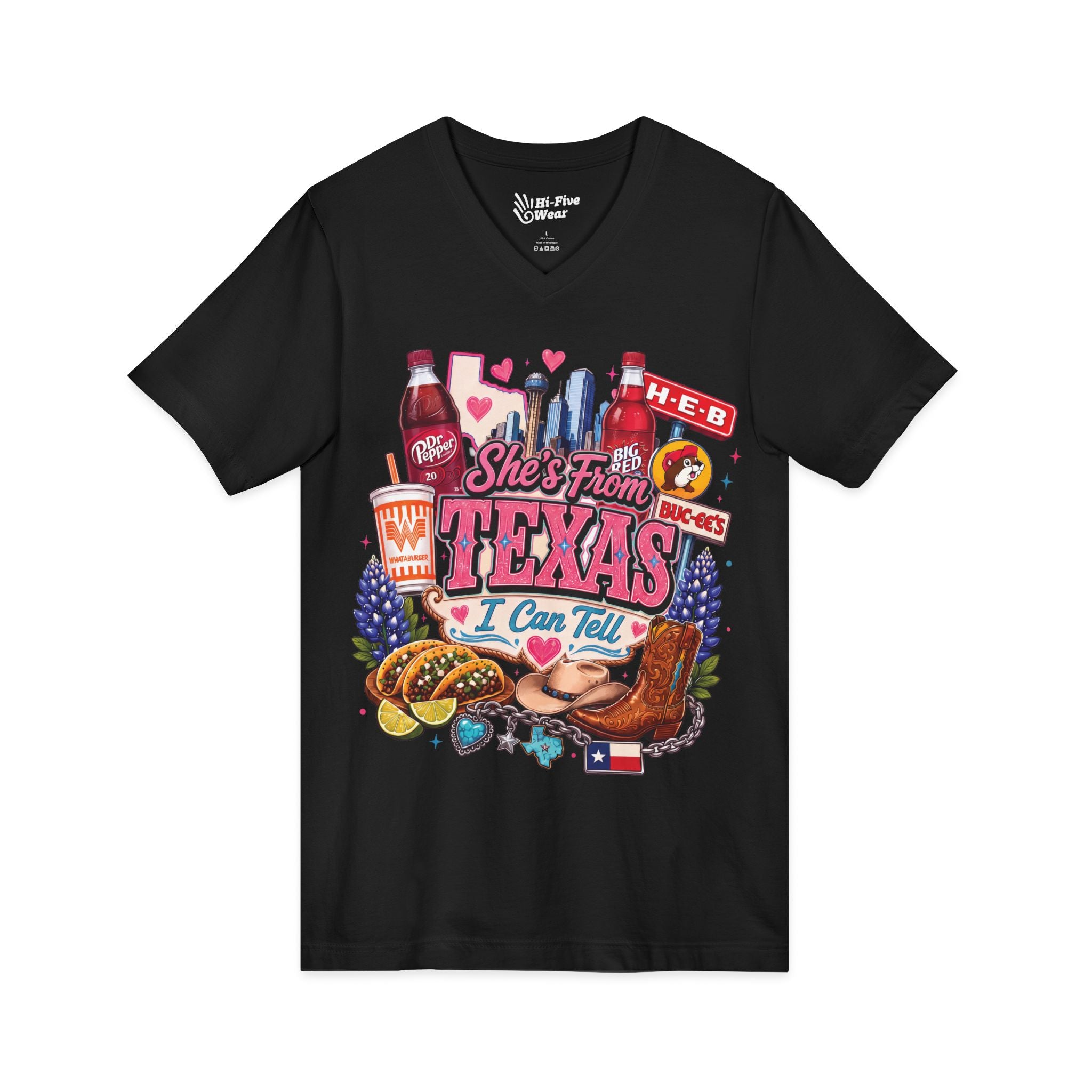 She's From Texas, I Can Tell Premium V-Neck Tee