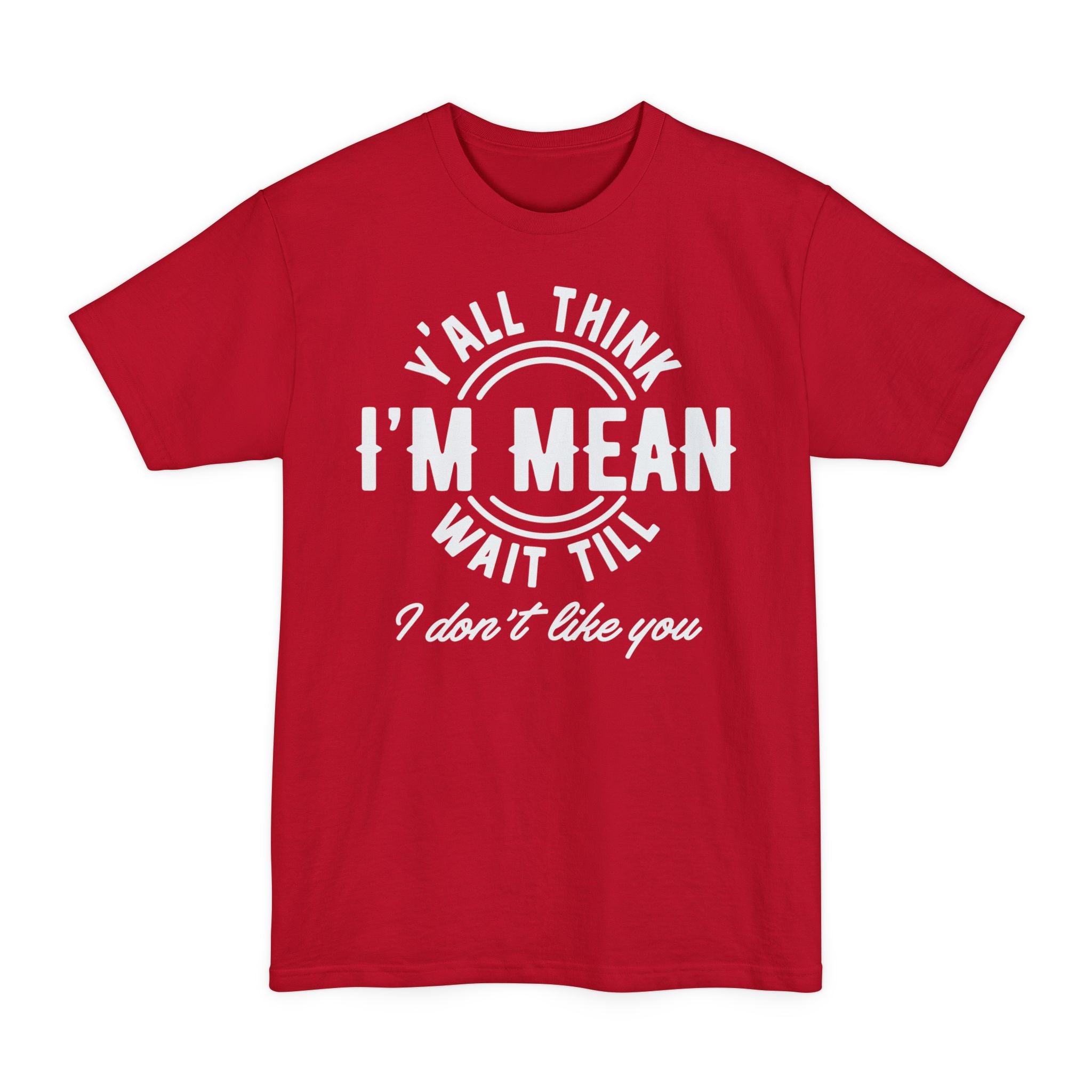 Y'all Think I'm Mean Wait Till I Don't Like You - Big & Tall Tee