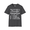 Yes I Do Have a Beautiful Daughter Warning Tee graphic t-shirt with funny saying
